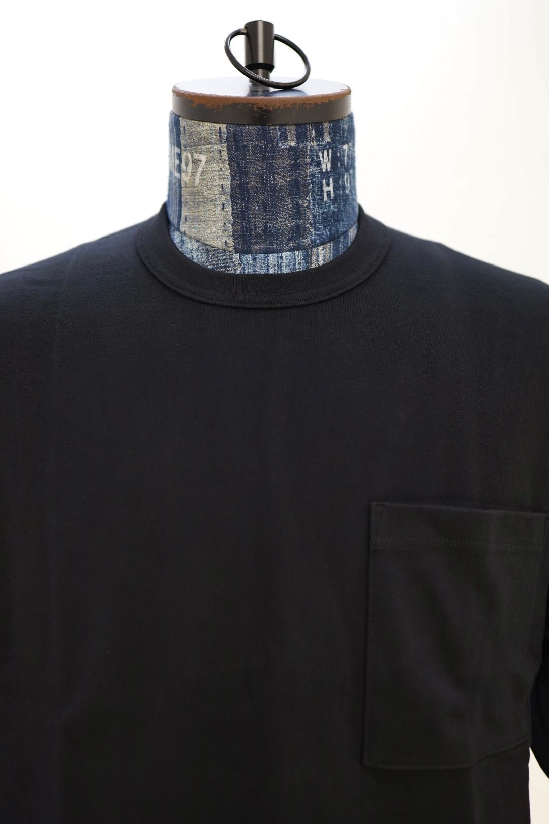 コムデギャルソンオム26SS 綿度詰天竺×綿ポプリンストライプTシャツ(HQ-T006-051)BLACK☆2月6日(金)発売