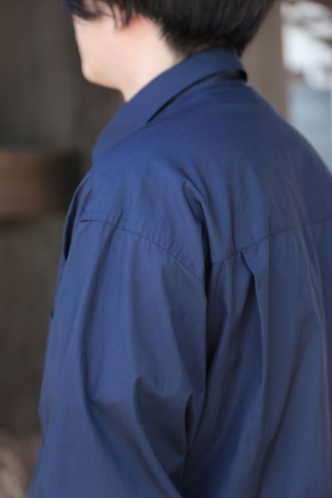 Graphpaper Broad L/S Oversized Regular Collar Shirt(GM212-50110B) style.2021.5.30.