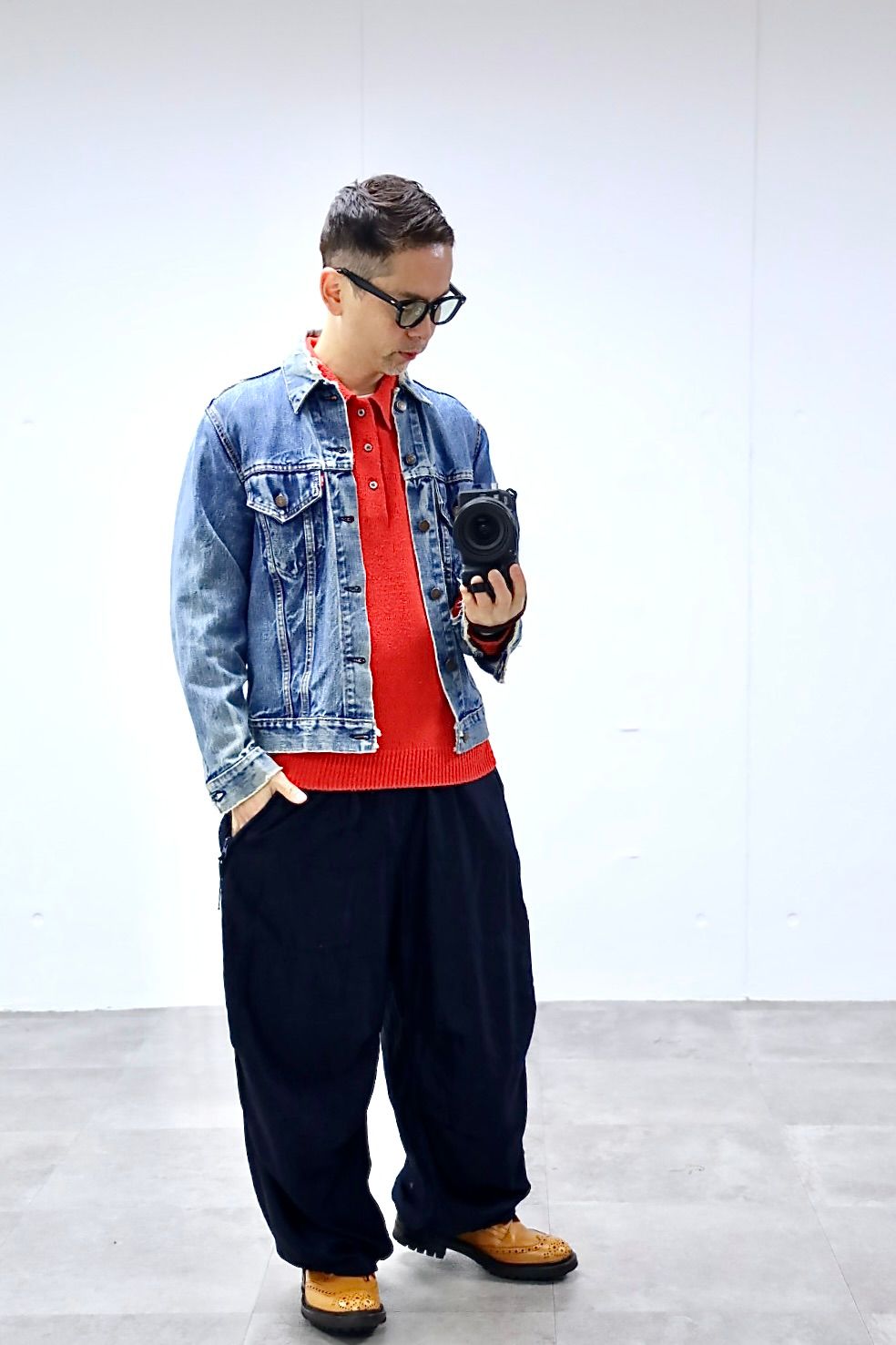 アプレッセ 2026 STYLE1 Washed Silk Nep Polo Shirt(26SAP-03-09)RED☆1月10日(土)発売！