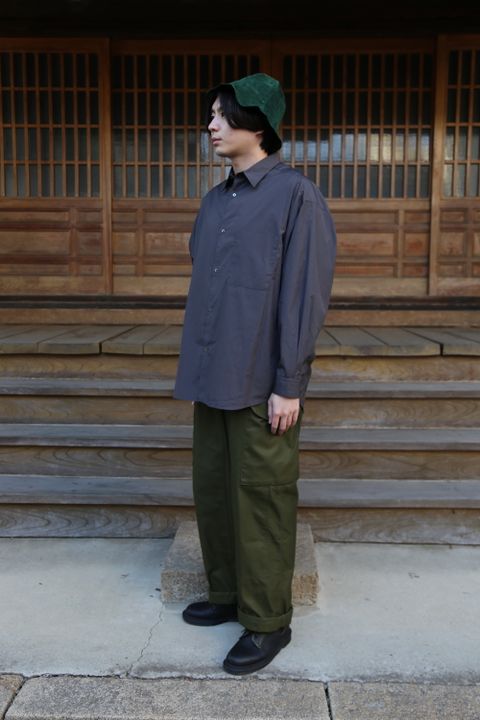 Broad L/S Oversized Regular Collar Shirt"C.GRAY"Style.2020.1.17.