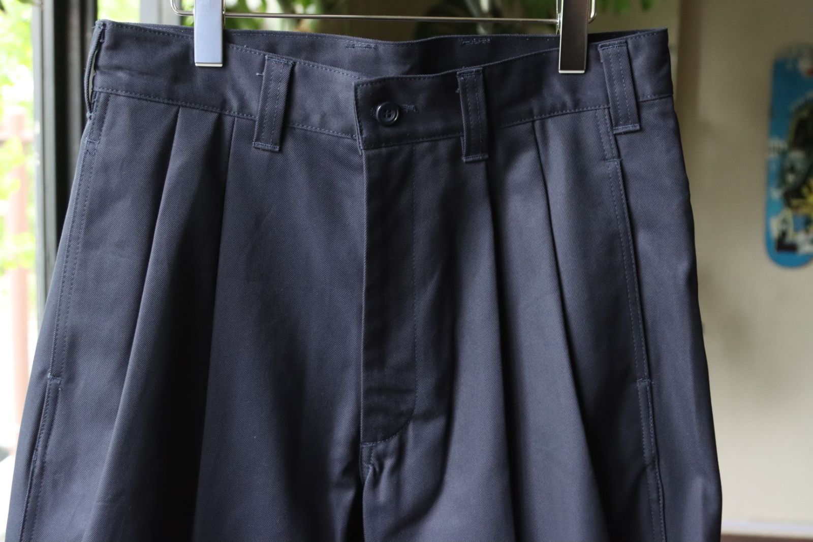 イズネス23SS ワイドチノパンツ WIDE CHINO PANTS(16PT02T02-1)NAVY