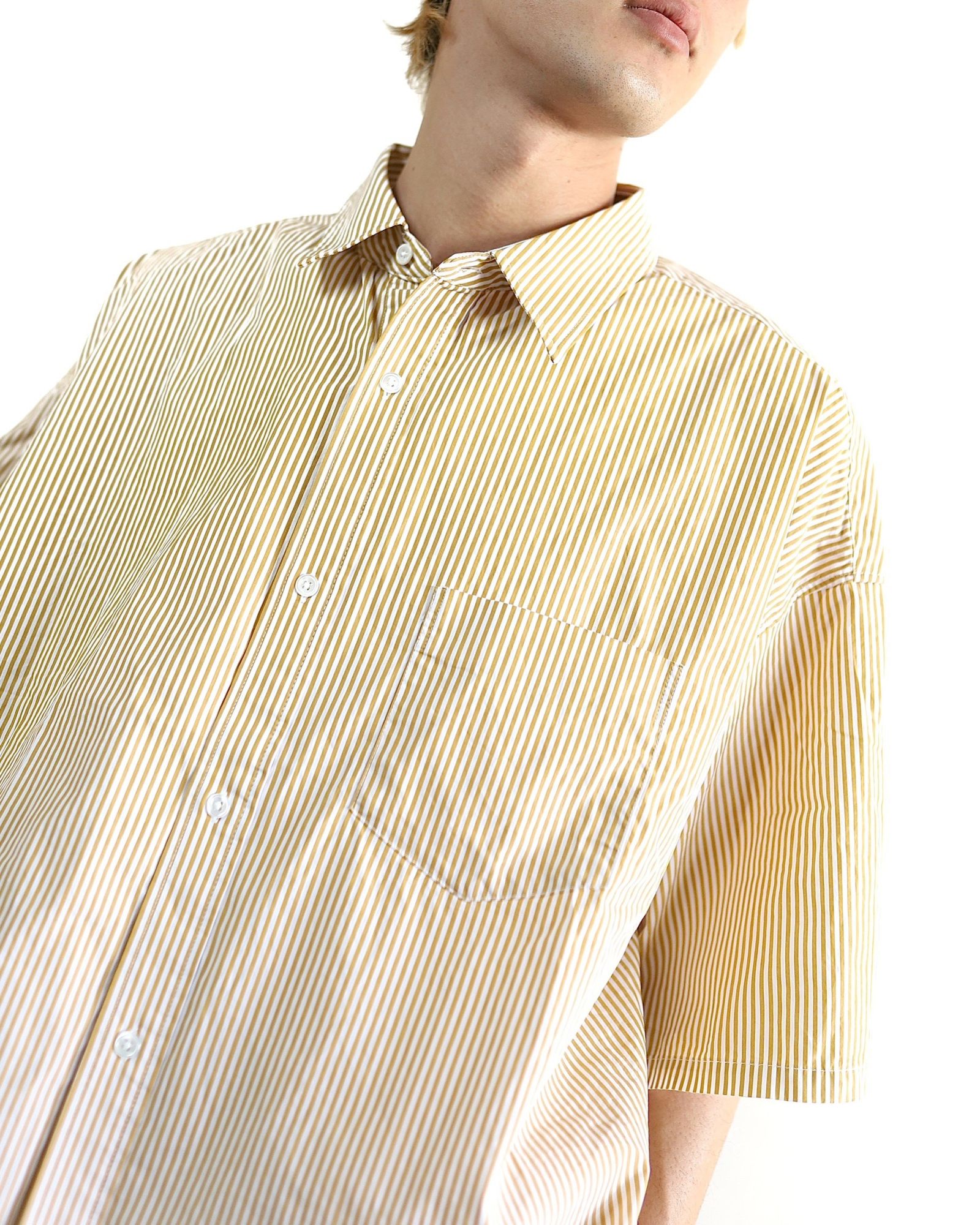 FreshService 24SS CORPORATE UNIFORM S/S SHIRT(STRIPE YELLOW) style 2024.3.8