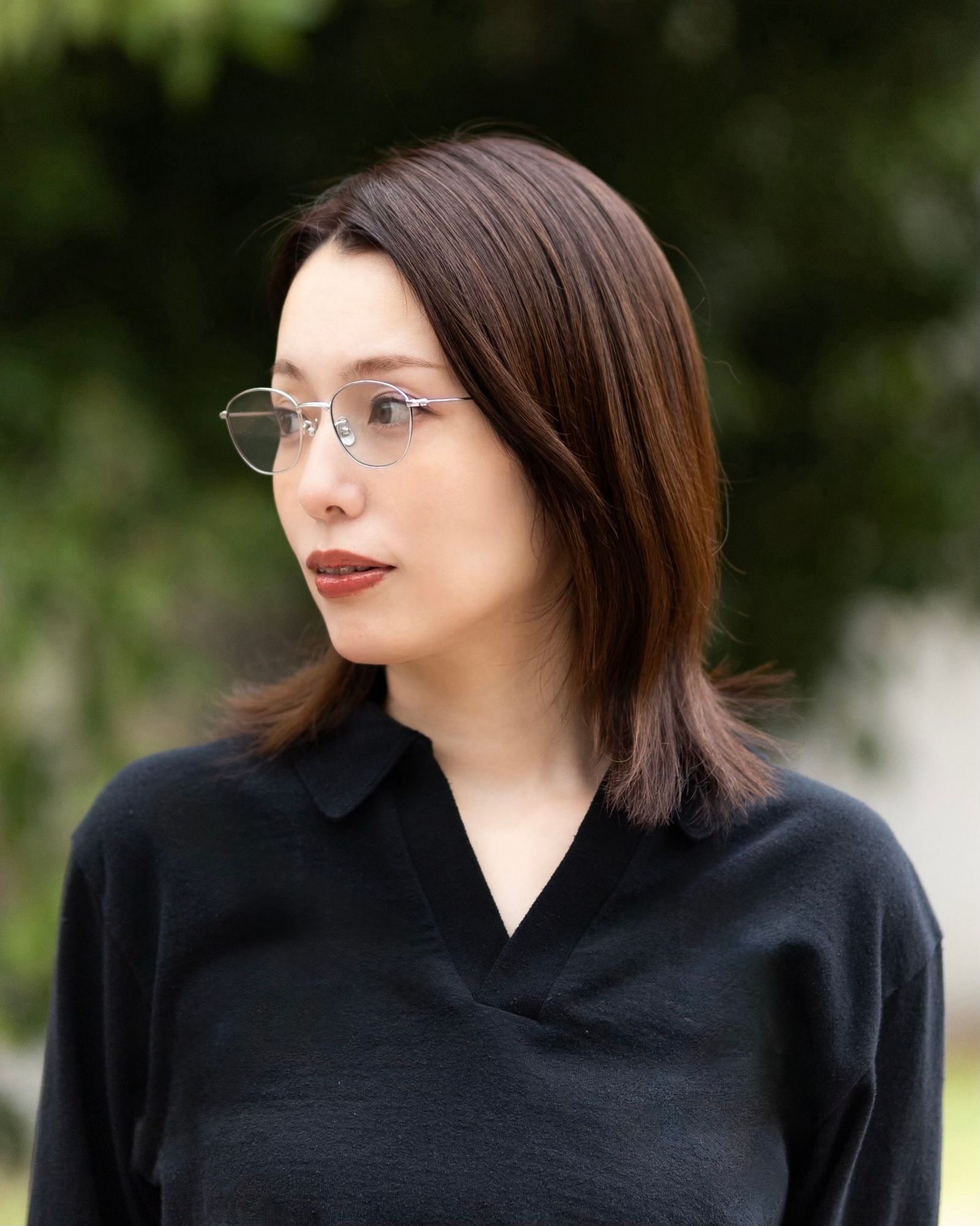 NOCHINO OPTICAL KOUGETSU #1 プラチナムシルバー KOUGETSU #1. PLUTINUM SILVER × CLEAR to D.GREY (調光) – NOCHINO