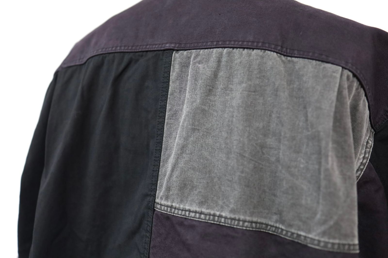 コムデギャルソンオム26SS 綿オックス×多素材MIXシャツ(HQ-B019-051)BLACK×GRAY☆4月3日(金)発売！