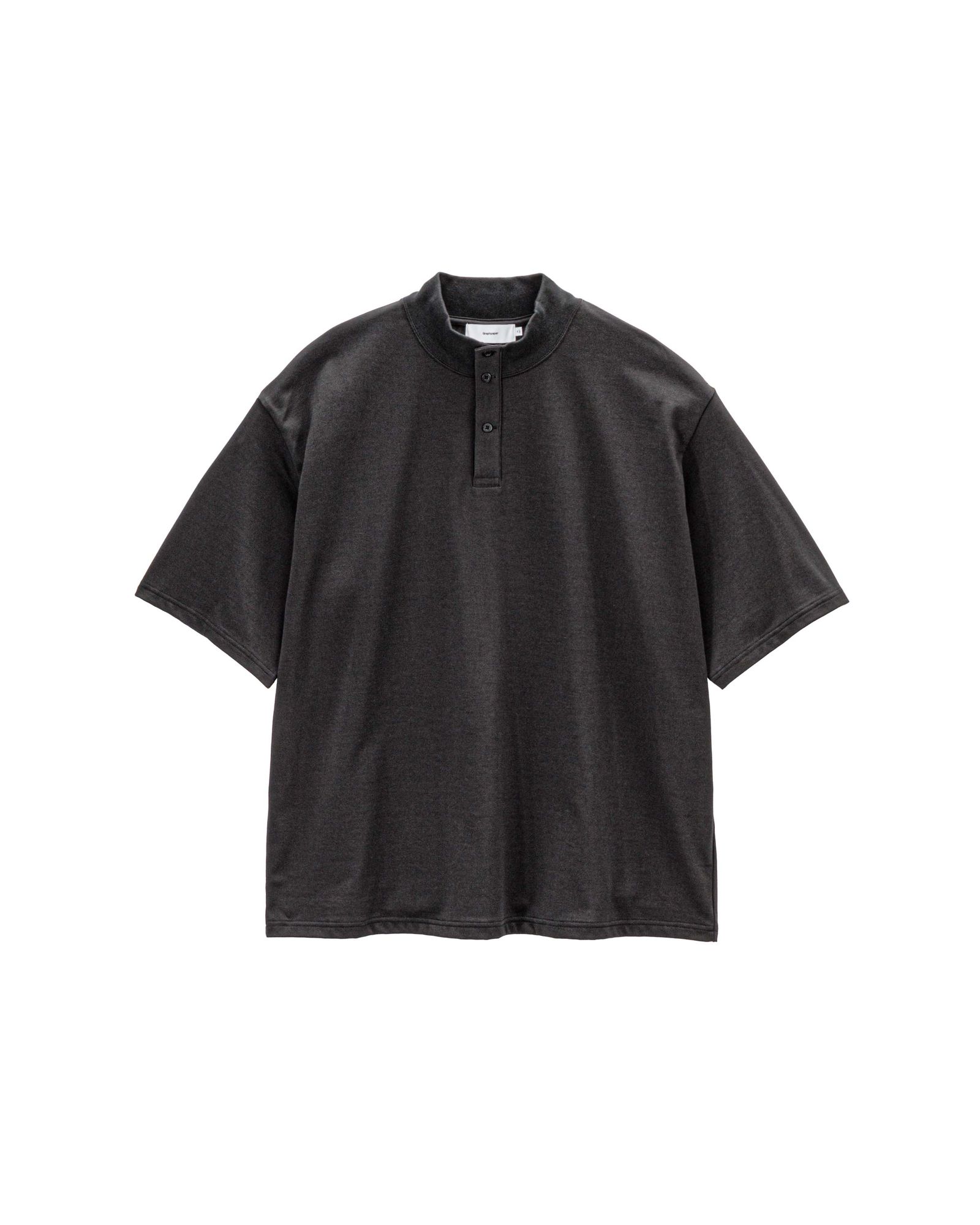 グラフペーパー26SS Tri Spun Cotton S/S Henley High Neck Tee(GM261-70350)CHARCOAL☆2月28日(土)発売！
