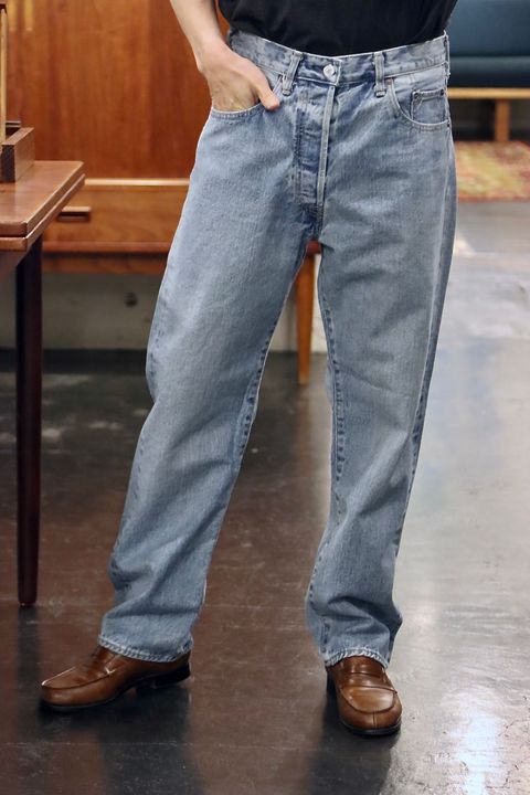 A.PRESSE 24SS Washed Denim Pantsスタイル