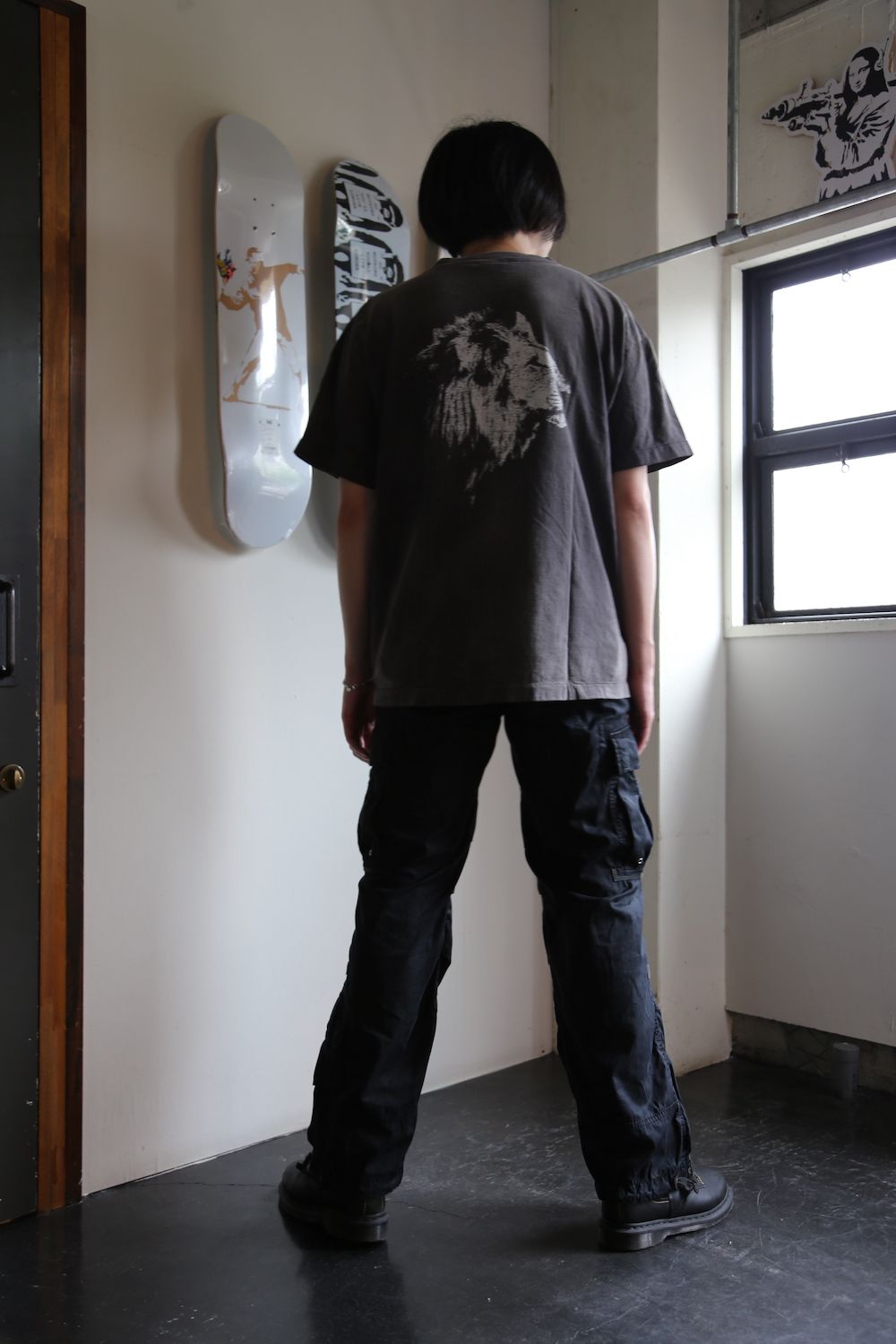 ©︎SAINT M×××××× T-SHIRT SHEEP LION (SM-A21-0000-003) BLACK style.2021.7.9