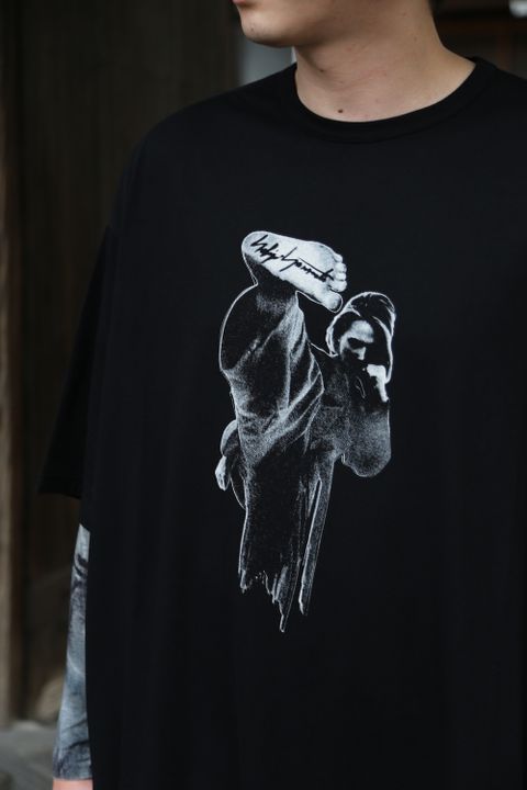 yohji yamamotoBIG半袖プリントTシャツ(HX-T94-077) style.2021.6.13