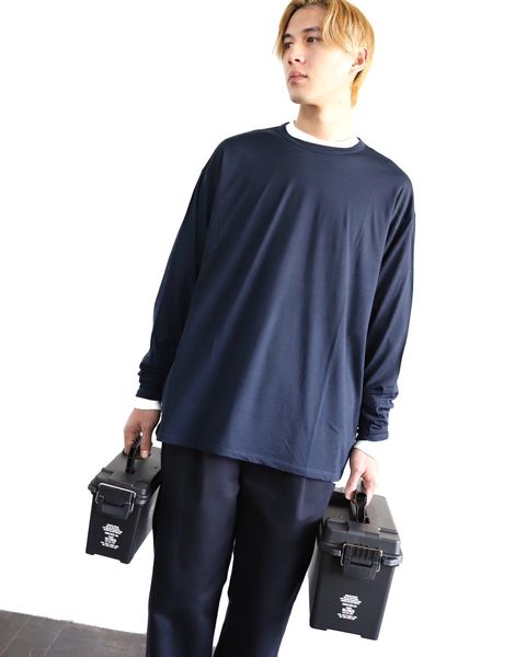 FreshService 24SS WASHABLE WOOL L/S TEE スタイル