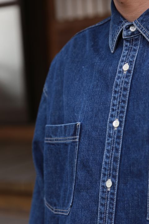 Graphpaper Denime Regular Collar Shirt style.2021.2.20.