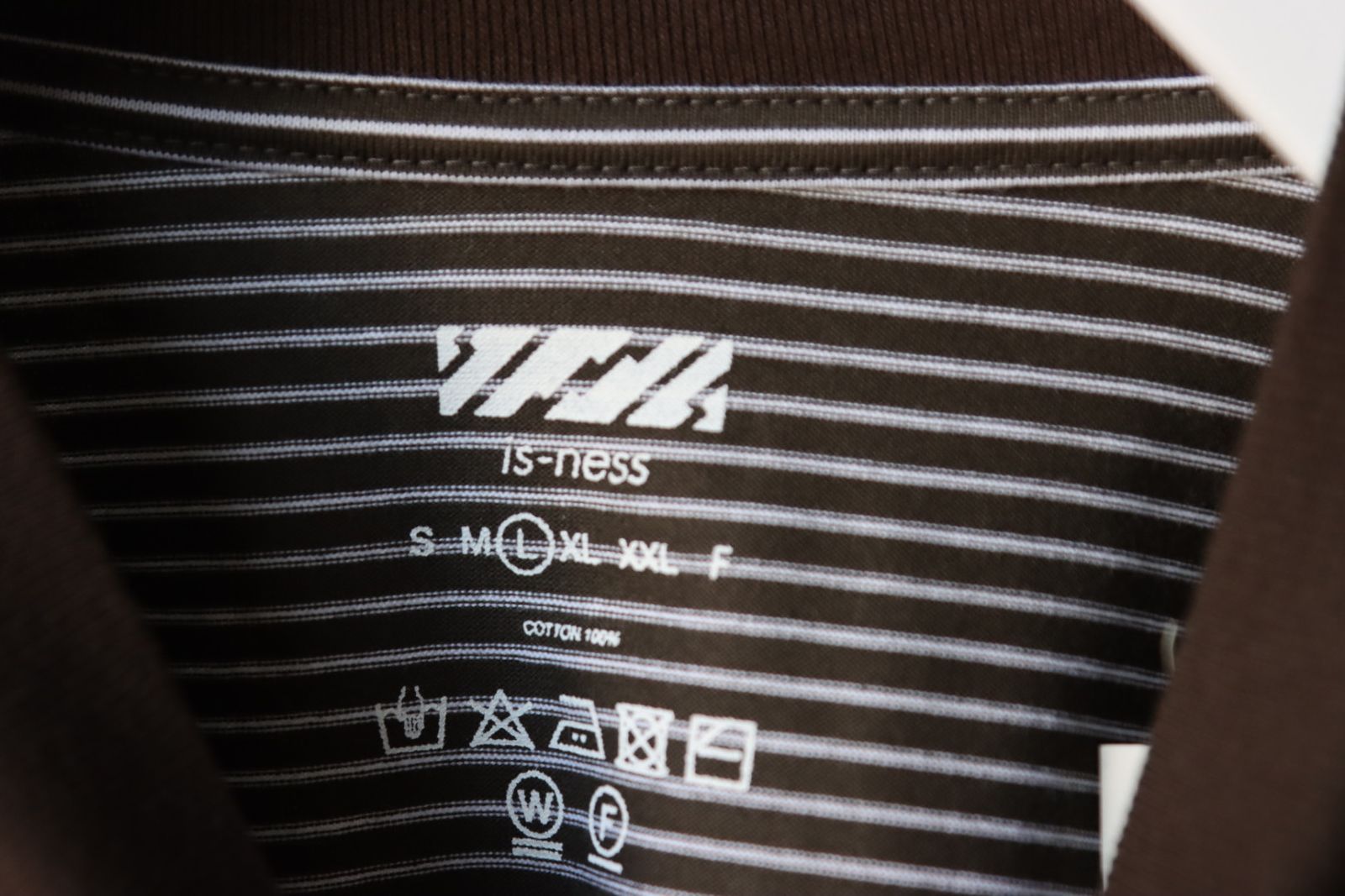イズネス23AW バルーンロングスリーブTシャツ BALLOON LONG SLEEVE T-SHIRT(1004AWCS03)BROWN×WHITE border