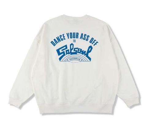 イズネスミュージック 26SS SALSOUL CREW NECK SWEATSHIRT(ISNESSMUSIC×SALSOUL) (IMP7_04_SALSOULSW-01-1)WHITE☆新作発売！