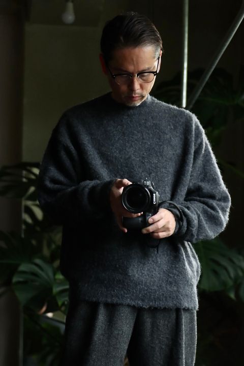 blurhms 22FW Wool Alpaka Napping Knitスタイル.2022.9.25.
