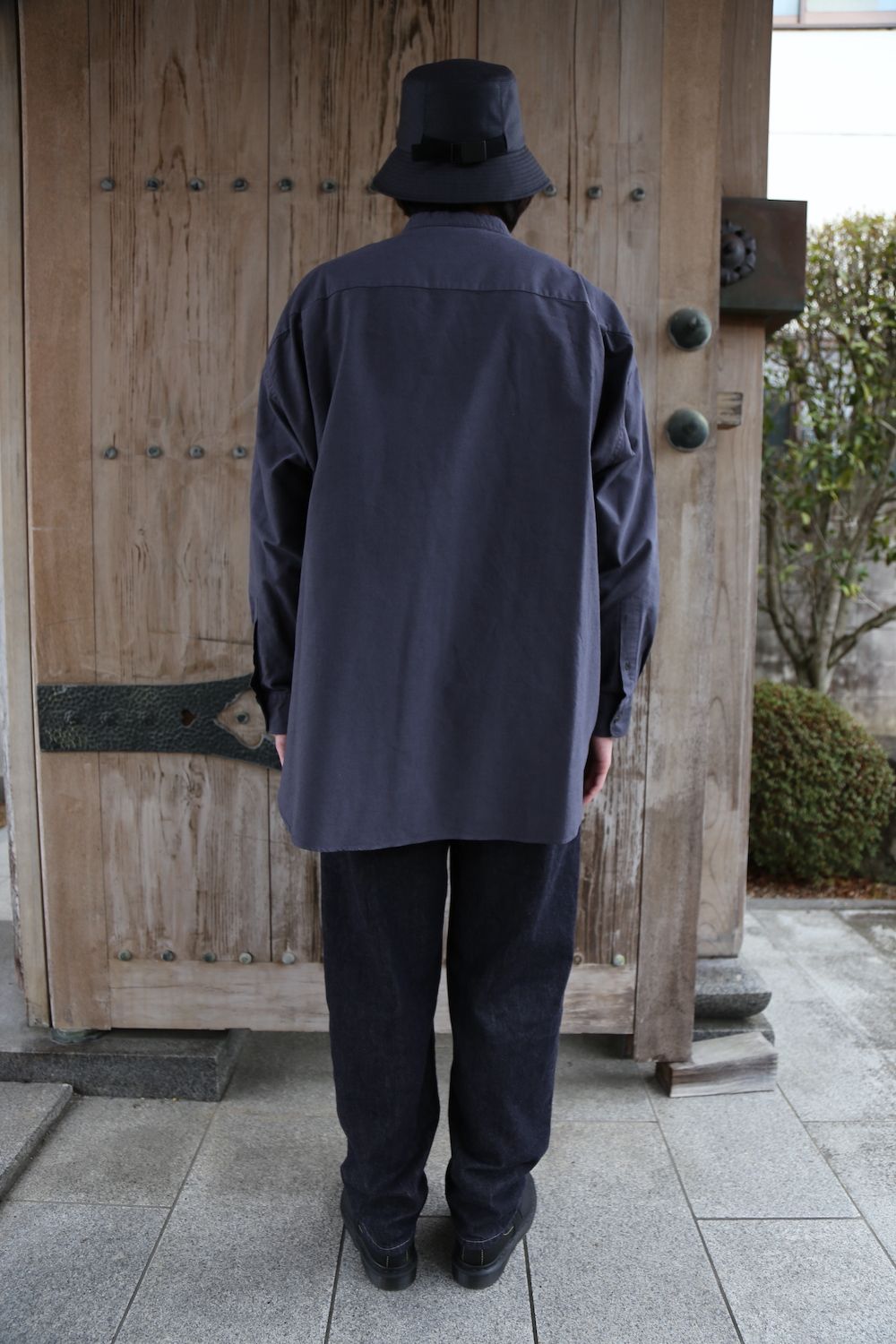 Graphpaper Oxford Oversized Band Collar Shirt(GM211-50137B
