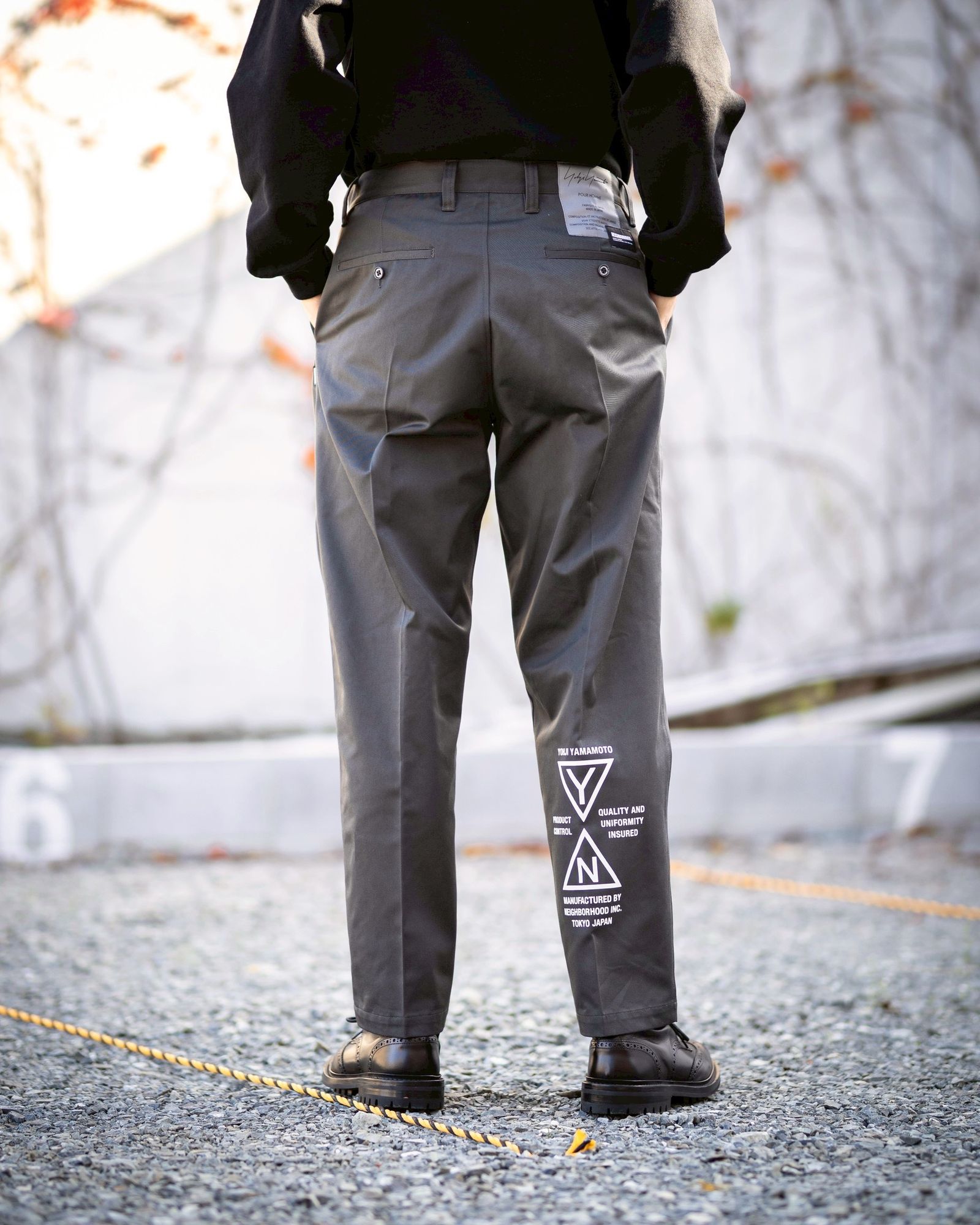 Yohji Yamamoto × NEIGHBORHOOD タックワークパンツ(HK-P95-901-2S26)GRAY☆12月5日(金)発売！