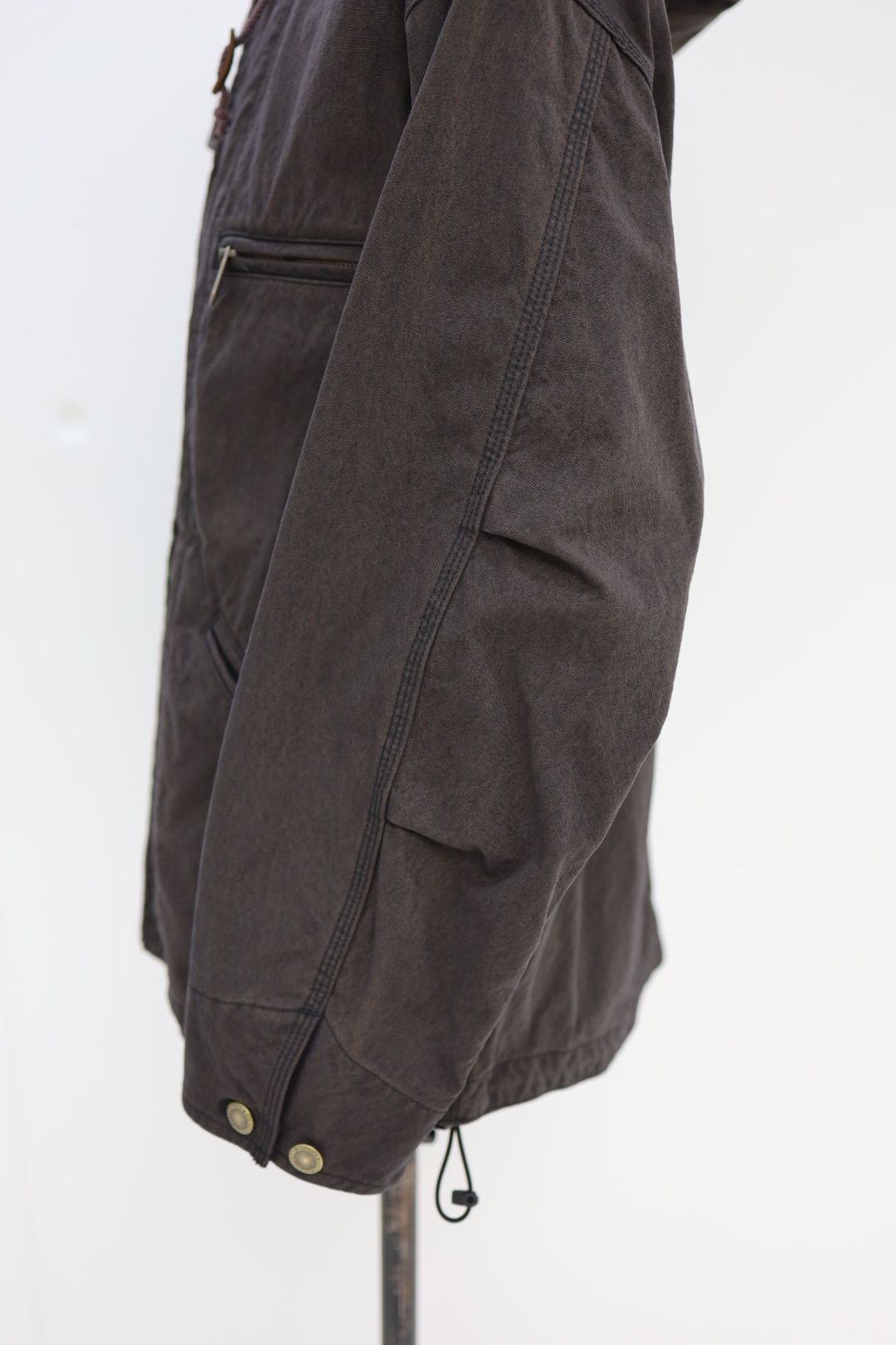 コムデギャルソンオム26SS ナイロンオックス製品染ジップアップフーディ(HQ-J003-051)BROWN☆2月6日(金)発売！