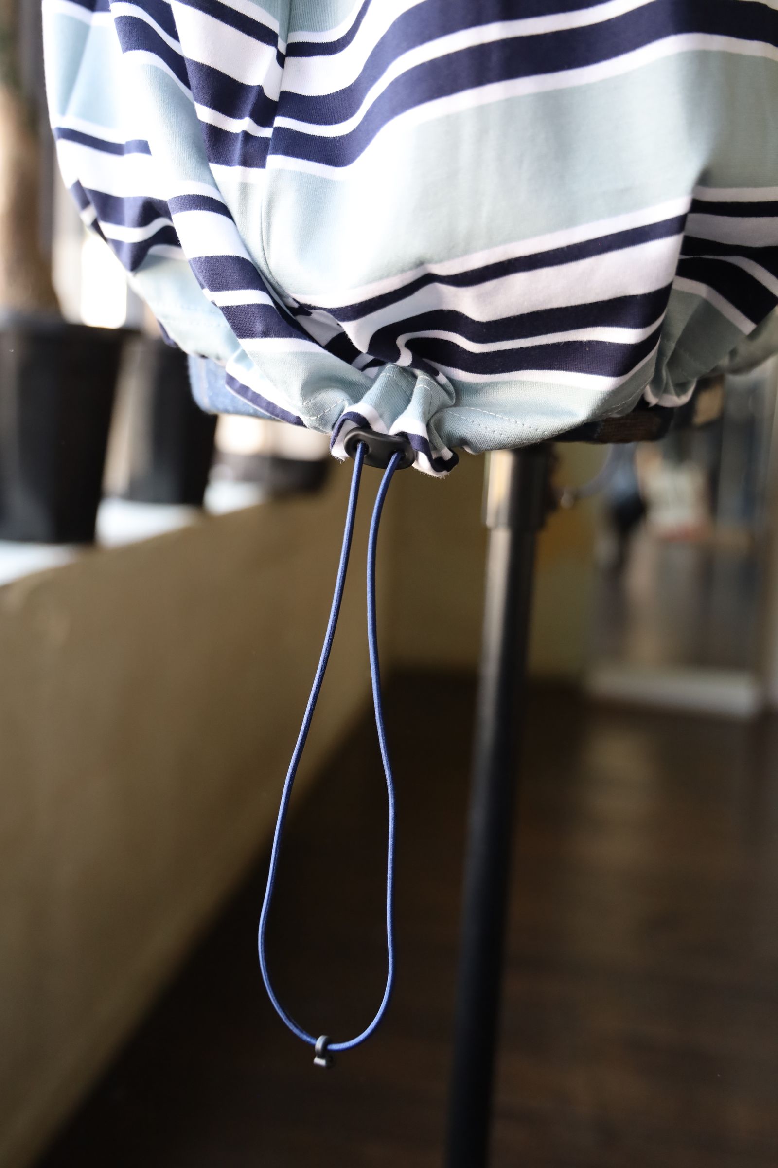 イズネス25SS BALLOON BORDER T-SHIRT(25SS_04_31SSSH05-2)BLUE×WHITE×D NAVY