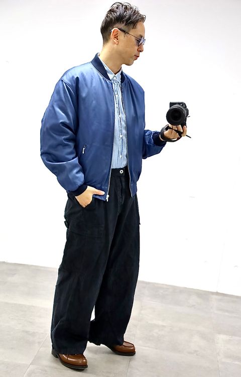 A.PRESSE 2026 STYLE1 Vintage Silk Viscose Tour Jacket"BLUE"スタイル