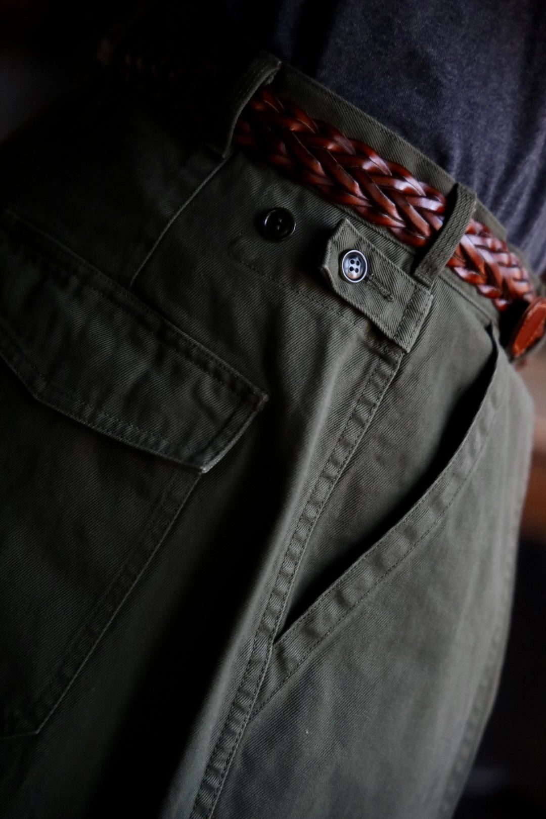 アプレッセ USAF Hemmed Bottoms(AP-4009)OLIVE