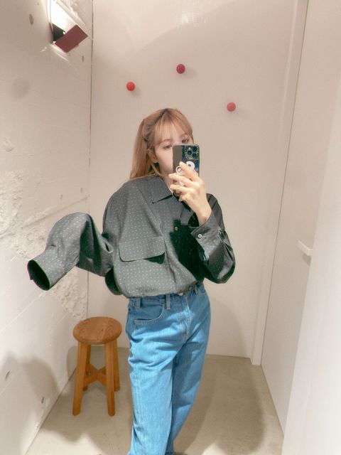 YOKE 新作PIXEL LOW PLAID OPEN COLLAR SHIRT style.2024.2.22