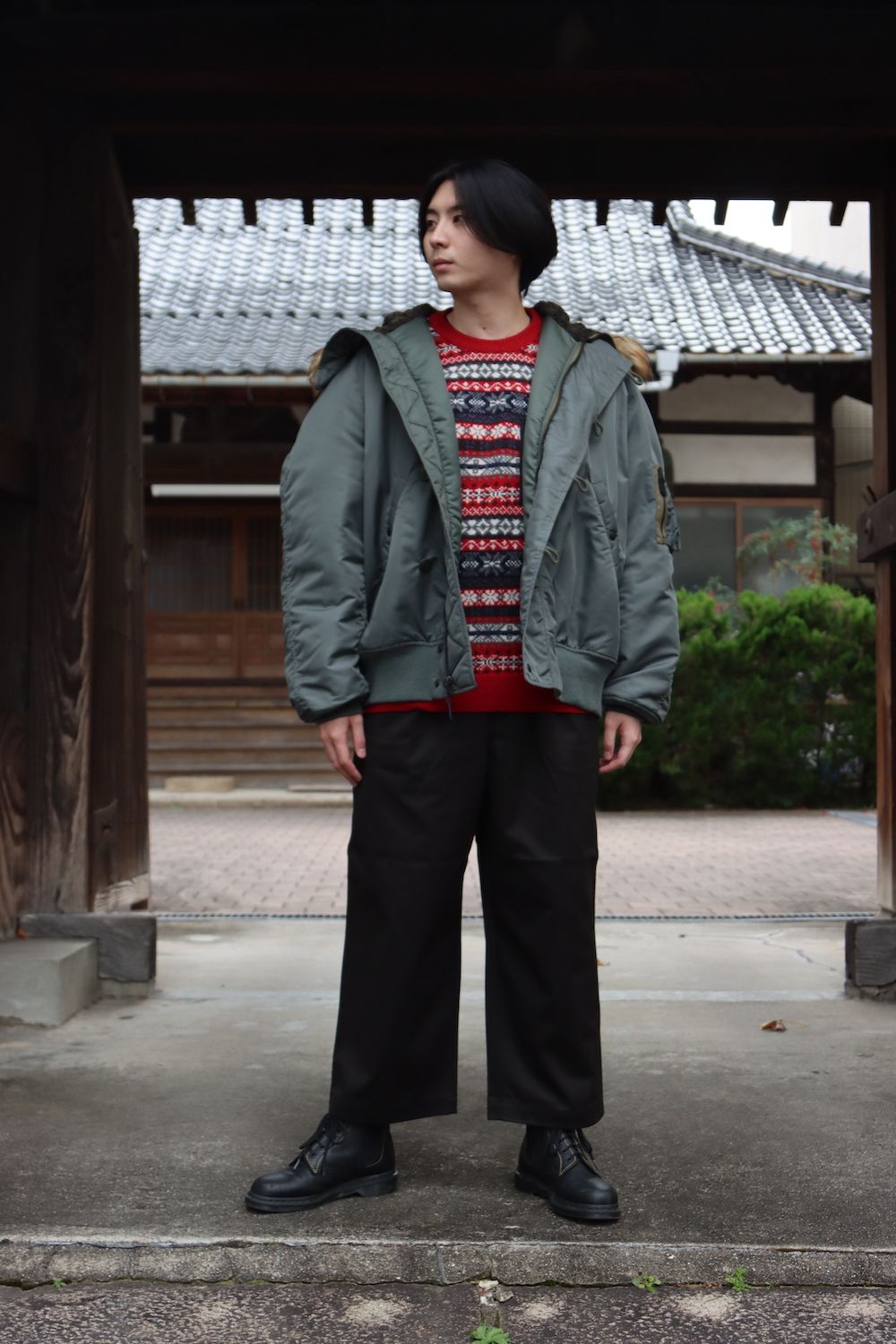 JUNYA WATANABE CdG MAN ウールジャガードN-2Bフライトジャケット