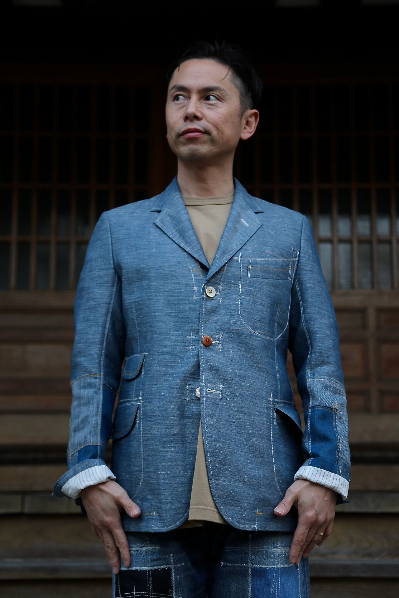 ジュンヤワタナベマン コムデギャルソン リネンポケットデザインシャツジャケット 青M 【メンズ】 - esupport.vn