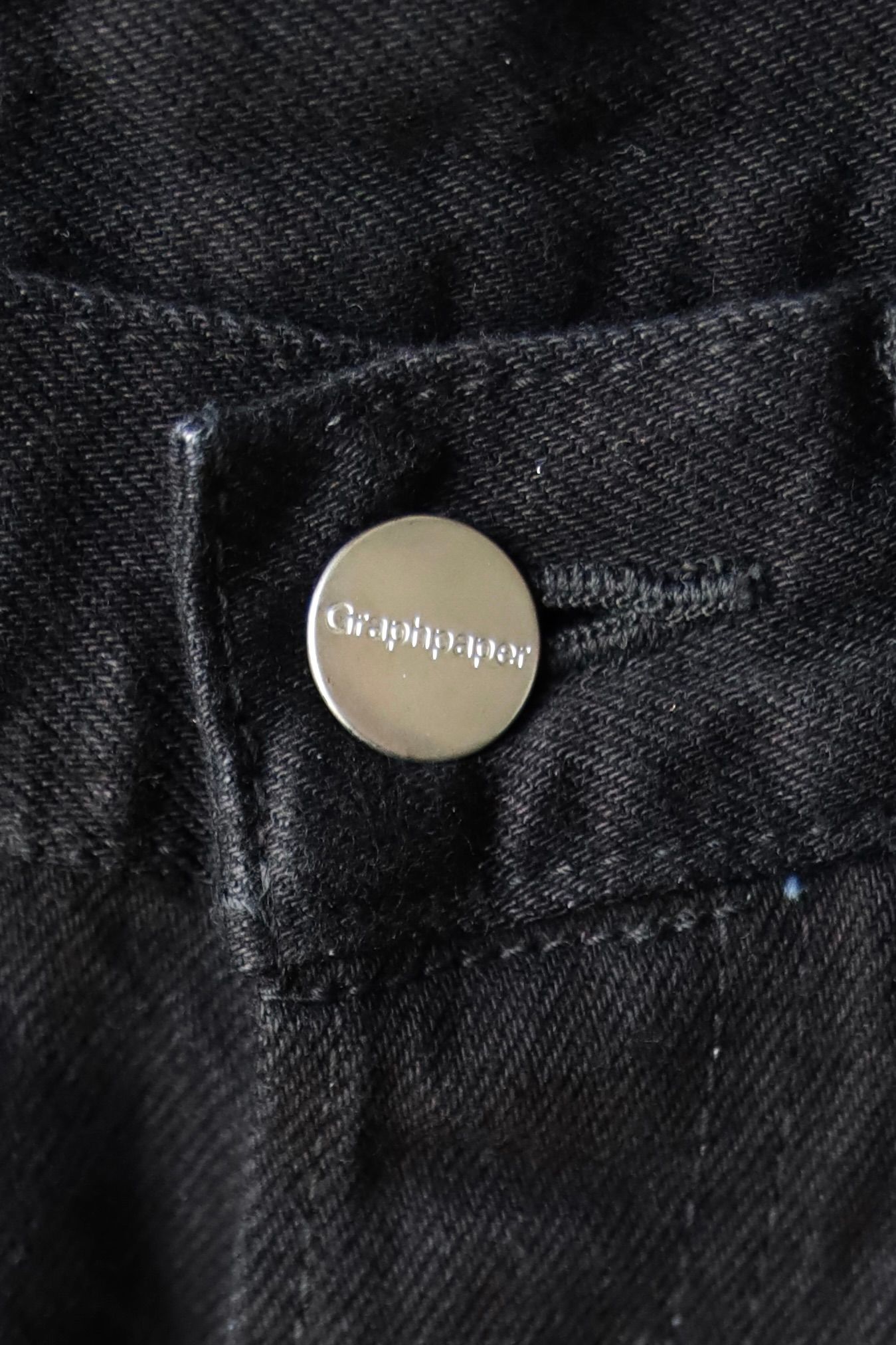グラフペーパー Selvage Denim Five Pocket Tapered Pants(GU253-40058RB)BLACK_WASHED