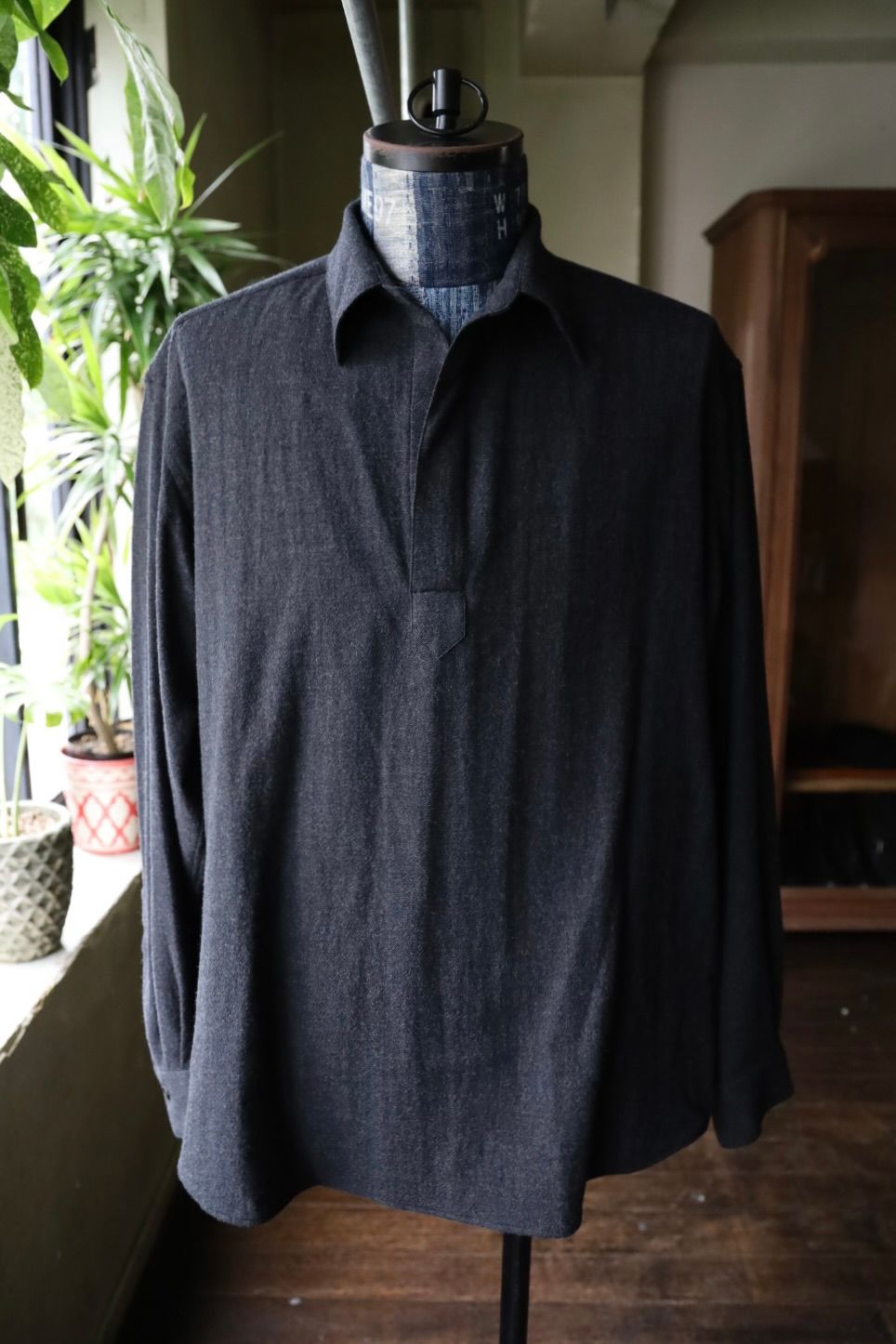 アプレッセ 2025 STYLE2 Wool Skipper Shirt(25AAP-02-11)CHARCOAL☆9月27日(土)発売！