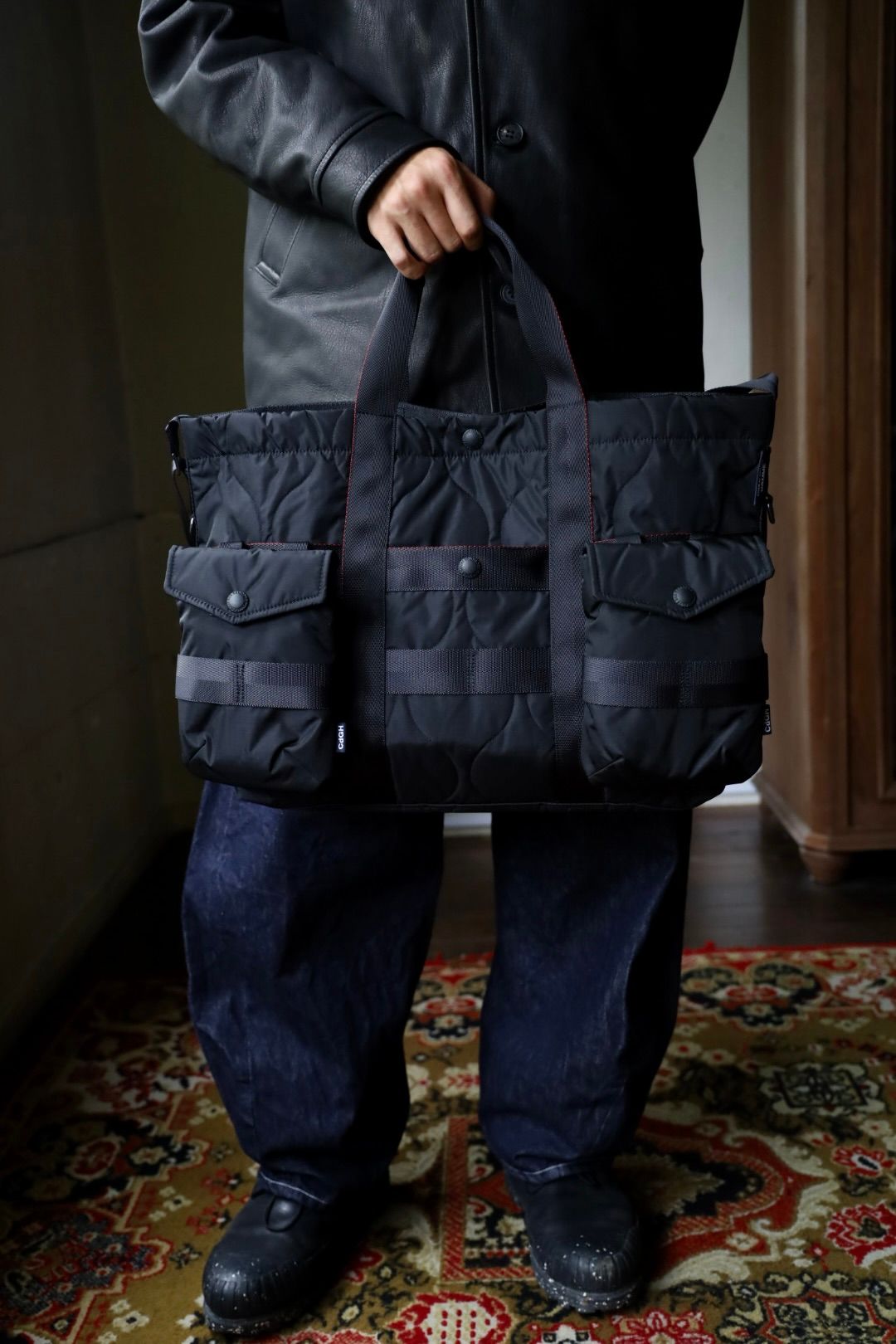 コムデギャルソンオム バッグ 2WAYキルティングTOTE BAG(HR-K206-051)BLACK☆10月2日(金)発売！