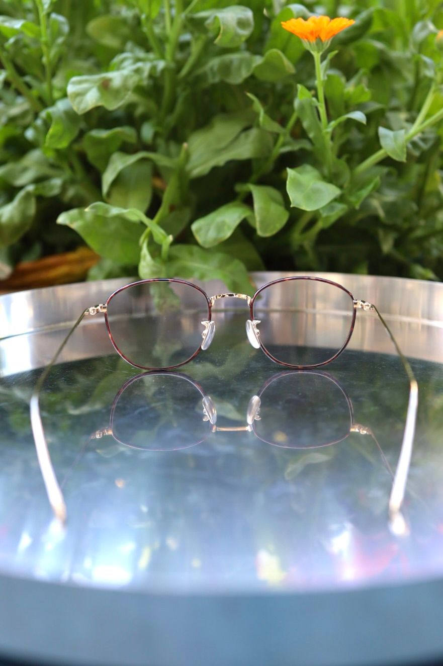 ノチノオプティカル KOUGETSU NOCHINO-N13 #5. CHAMPAGNE GOLD & AMBER× CLEAR to D.GREY (調光モデル)☆4月18日(土)再入荷！