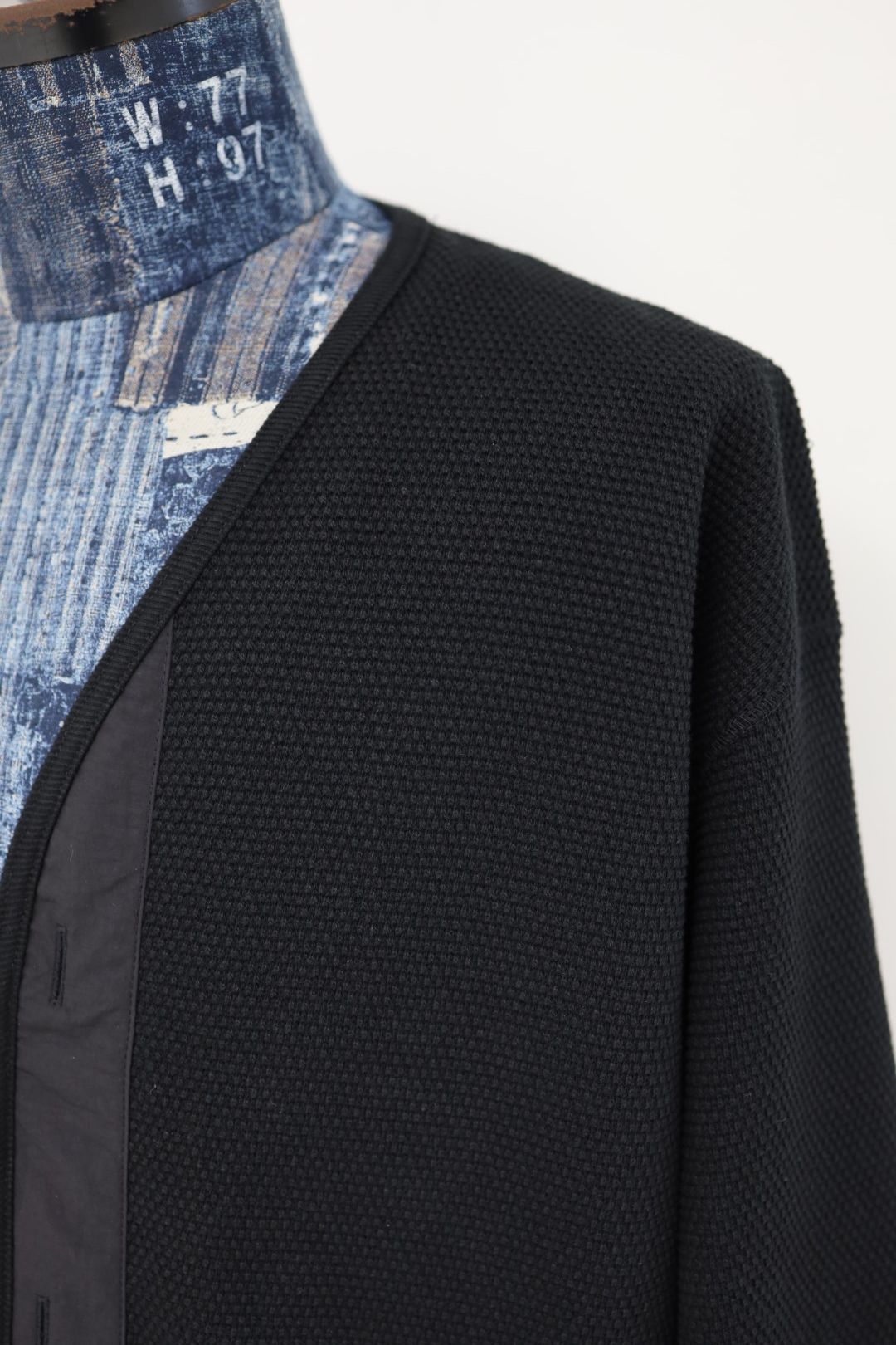 コムデギャルソンオム26SS 綿度詰カノコジップアップカーディガン(HQ-T009-051)BLACK☆3月6日(金)発売！