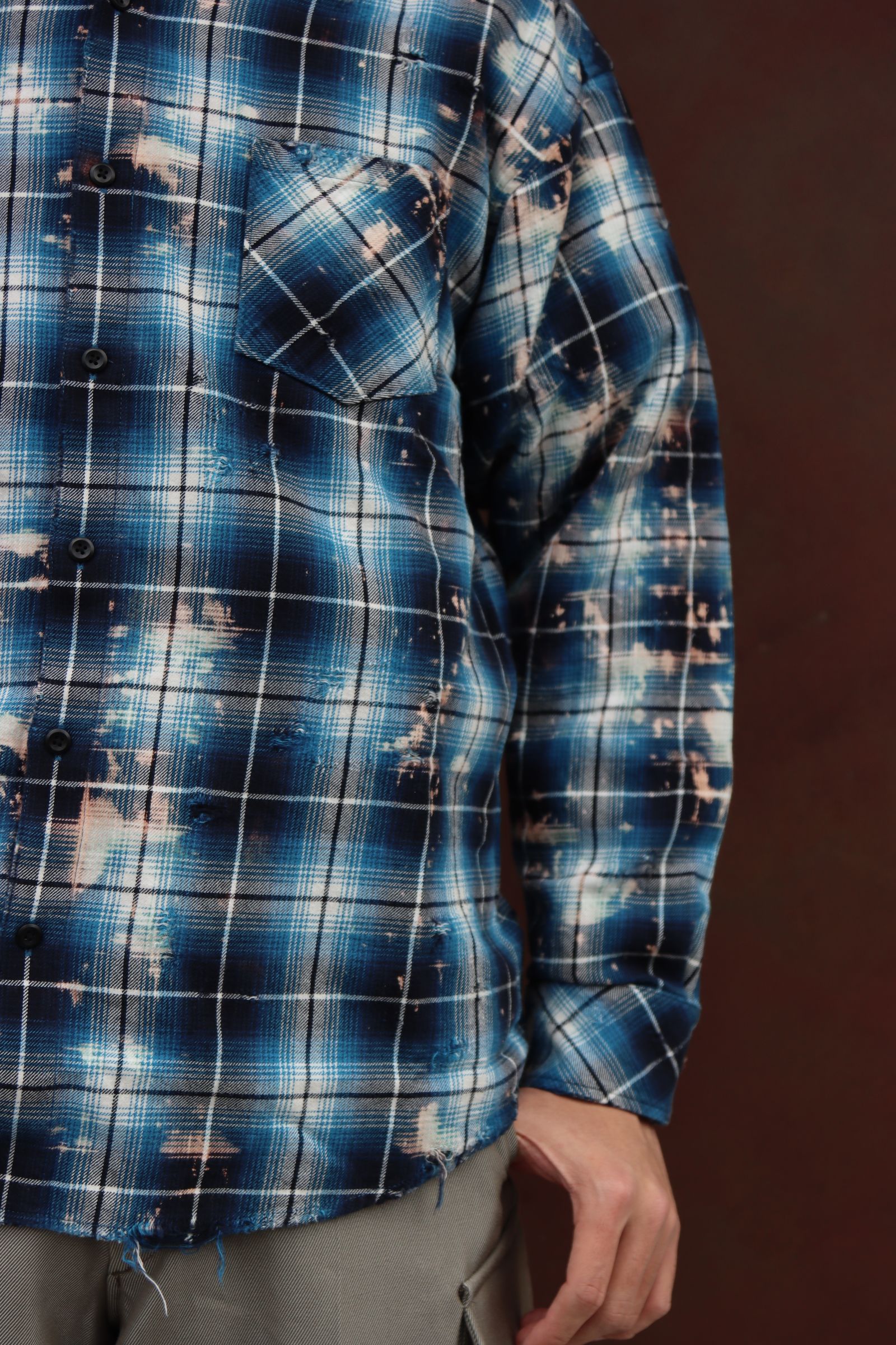 RAFU 24SS 新作Bleached & Damaged shirt style 2024.3.11