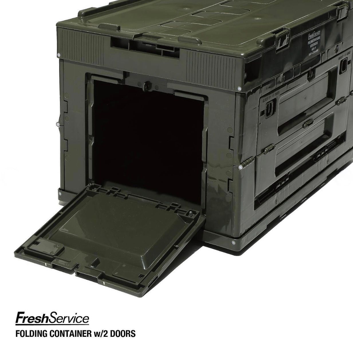フレッシュサービス FOLDING CONTAINER w/2 DOORS "OLIVE"