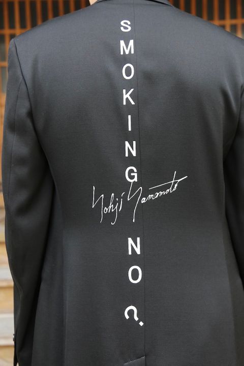 Yohji Yamamoto タキシードドクタージャケット"W-ロングJKTプリントB"style.2020.8.9.