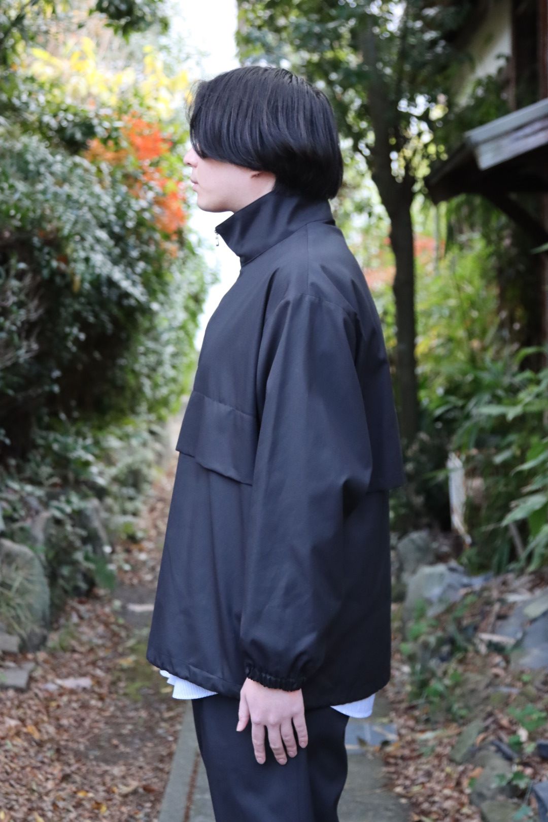 Graphpaper Suvin Sharkskin Stand Collar Anorak style.2022.12.17 