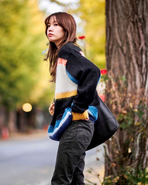 YOKE 新作MOHAIR BORDER V-NECK ZIP CARDIGAN - KEITA MARUYAMA 30TH ANNIV. EXCLUSIVE.style.2024..11.22