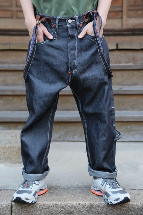 JUNYA WATANABE MAN Levi’s® Wネームサスペンダー付きデニムパンツstyle.2021.2.9.