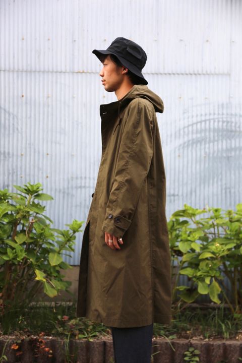 COMME des GARCONS HOMME 綿ナイロンウェザーフーデッドコート"KHAKI"Style.2020.8.9.