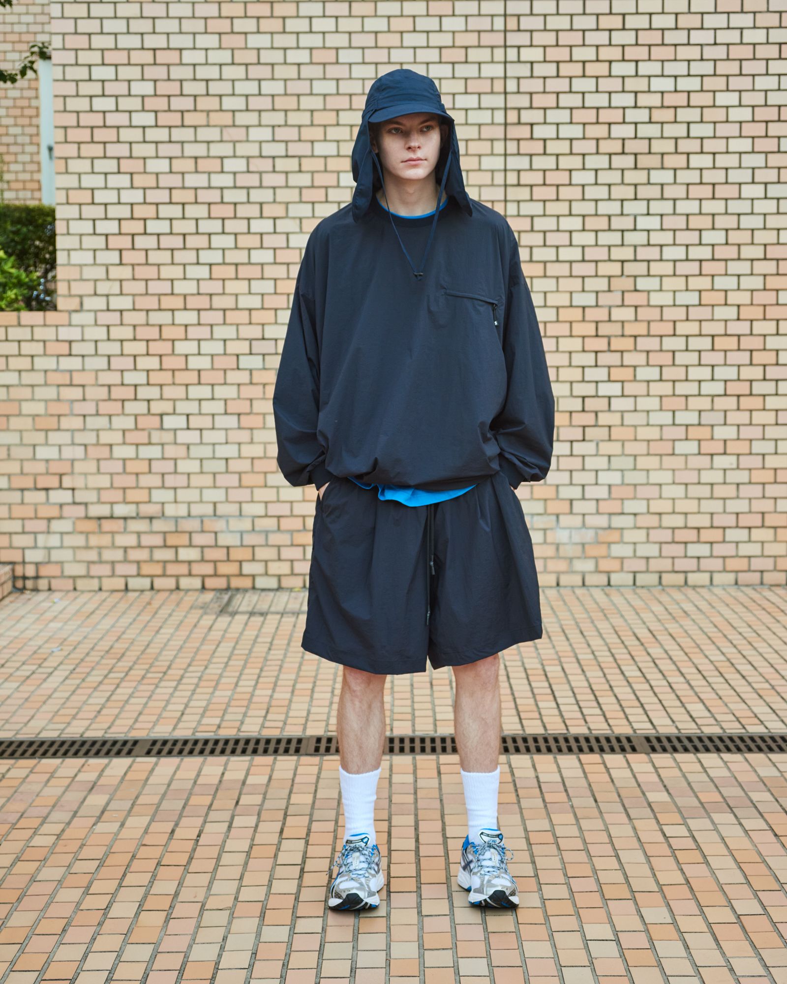 S.F.C 25SS エスエフシー TECH POCKET NYLON LS TEE(SFCSS25S06)Black