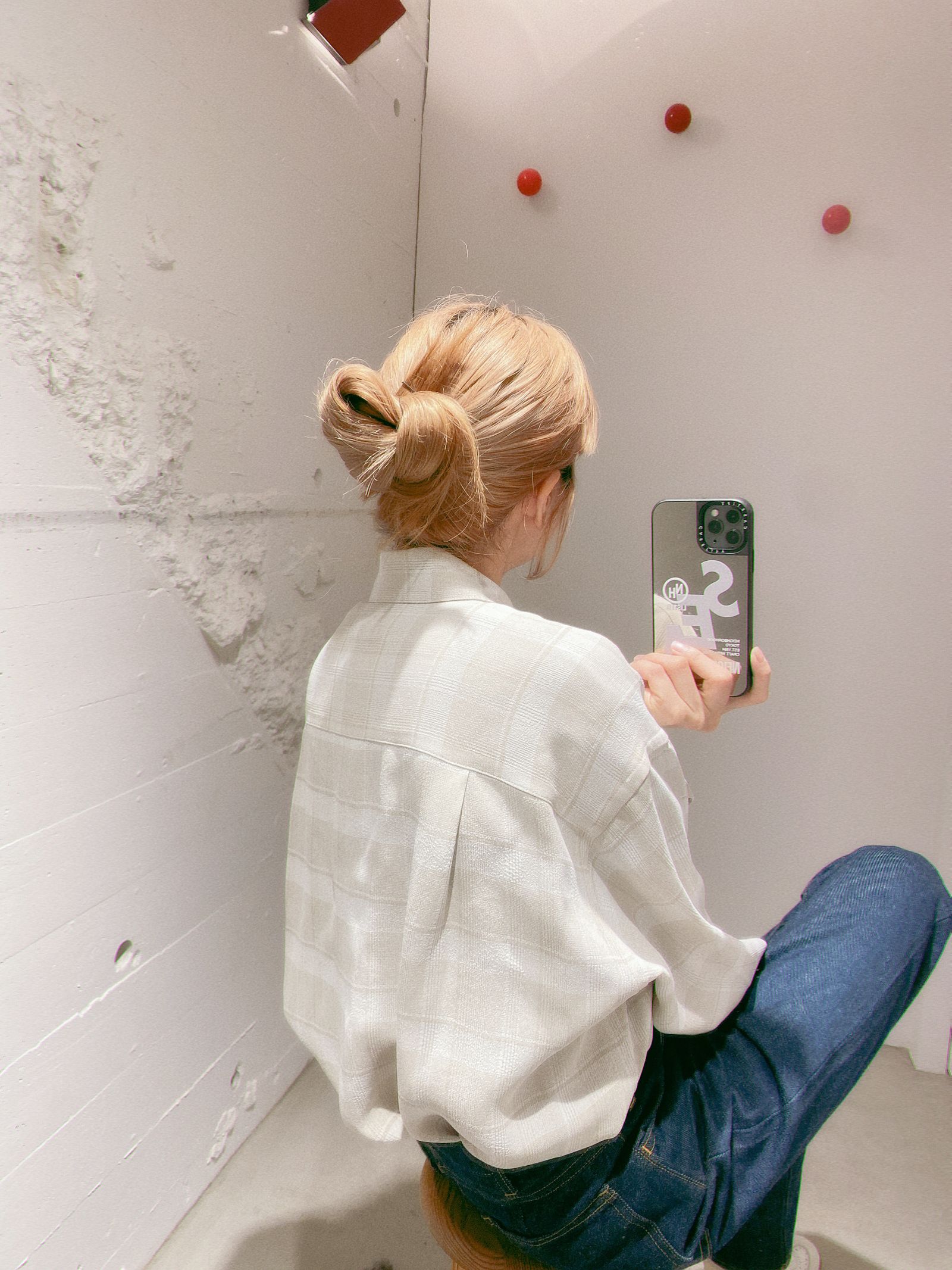 ヨーク24SS PLAID JACQUARD SHIRT(YK24SS0646SH)IVORY