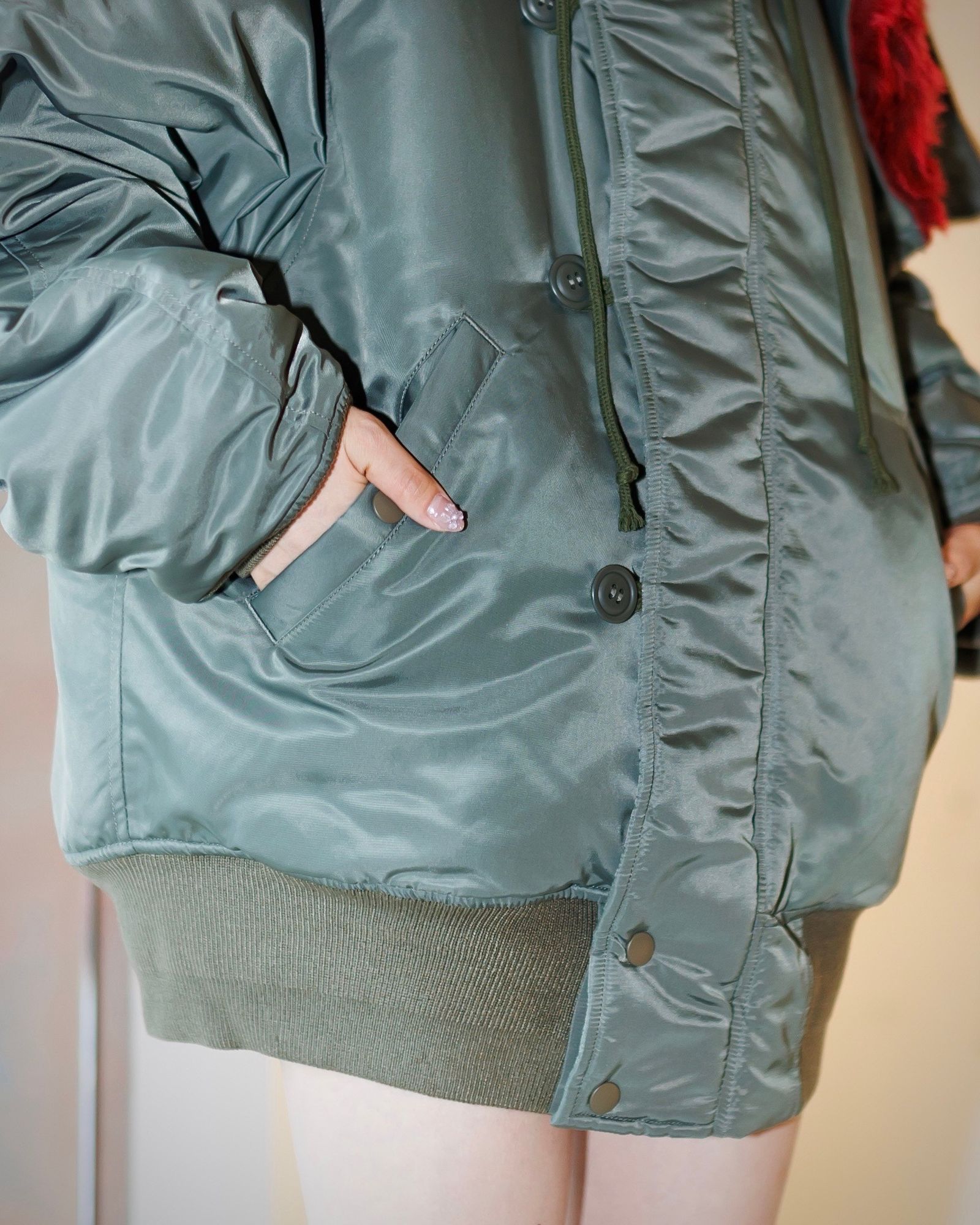 doublet 24AW 新作PETAL MOUTH HOOD BOMBER JACKET style.2024.9