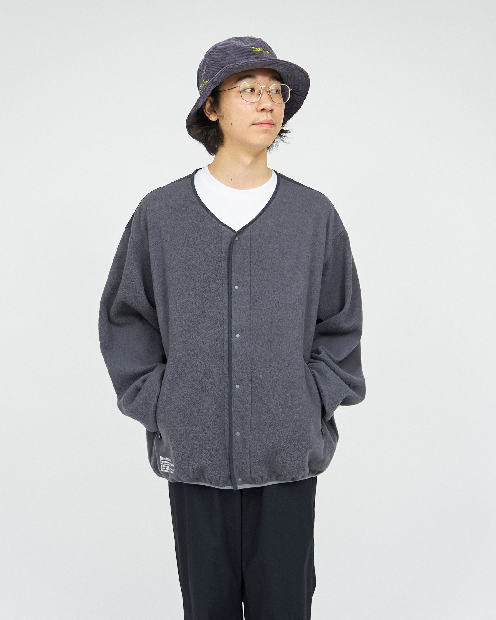 フレッシュサービス SYNTHETIC FLEECE CARDIGAN(FSC243-30093)GRAY