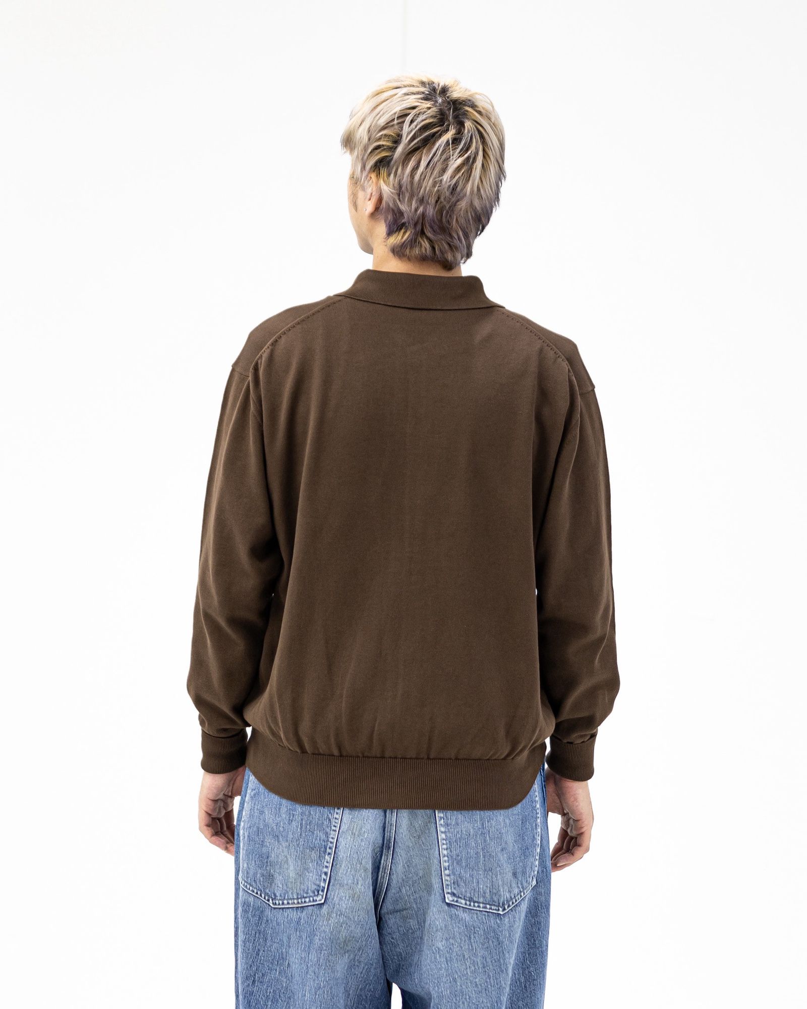 A.PRESSE Cotton Knit Polo Collar Cardigan 2月7日(土)新作発売！