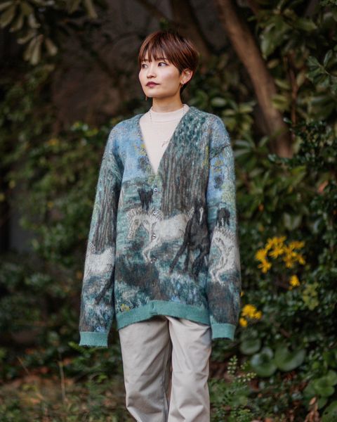 YOKE×KEITA MARUYAMA HORSE JAQUCARD MOHAIR CARDIGAN style.2024.11.28