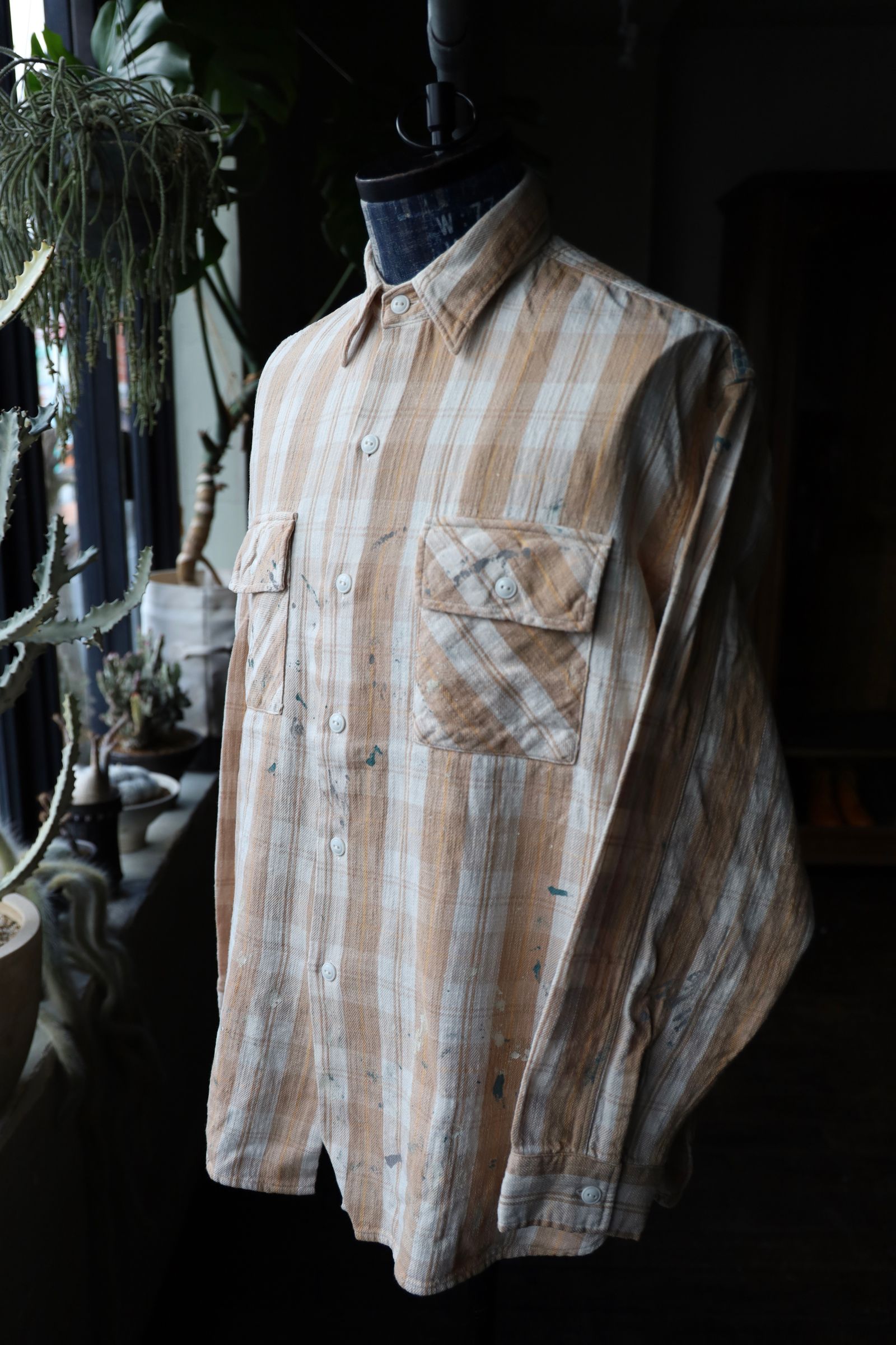 BOW WOW バウワウ PAINTED PAINTER FLANNEL SHIRT(BW251-PPFS)YELLOW