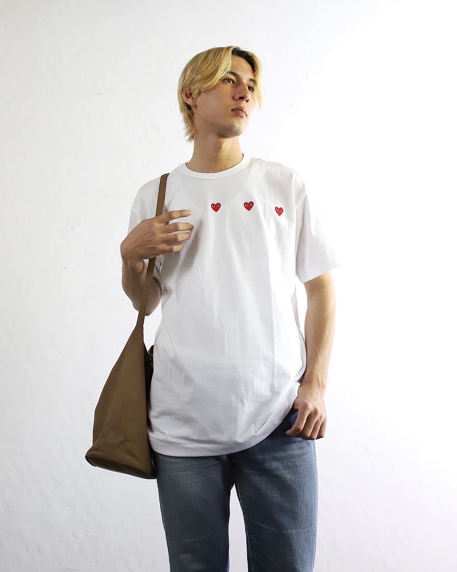 新品未使用 COMME des GARCONS PLAY ハートTシャツ S PLAY COMME des GARCONS 新品 プレイ コムデギャルソン 青山限定