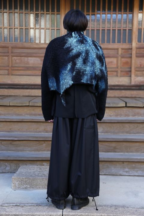 yohji Yamamoto 朝倉ペイント手編みタートルB"BLACK"style.10.1.