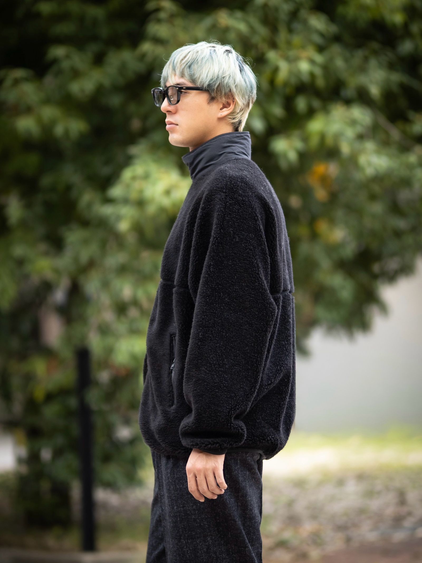 Graphpaper Wool Boa Zip-Up Blouson MARK STYLE