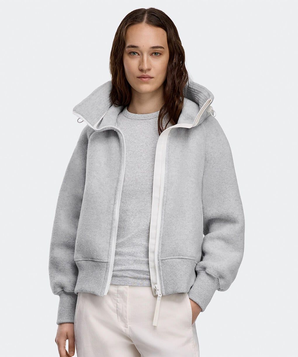 カナダグース レディース Chilliwack Fleece Bomber White Label(7102WW)Silverbirch Heather☆新作発売！