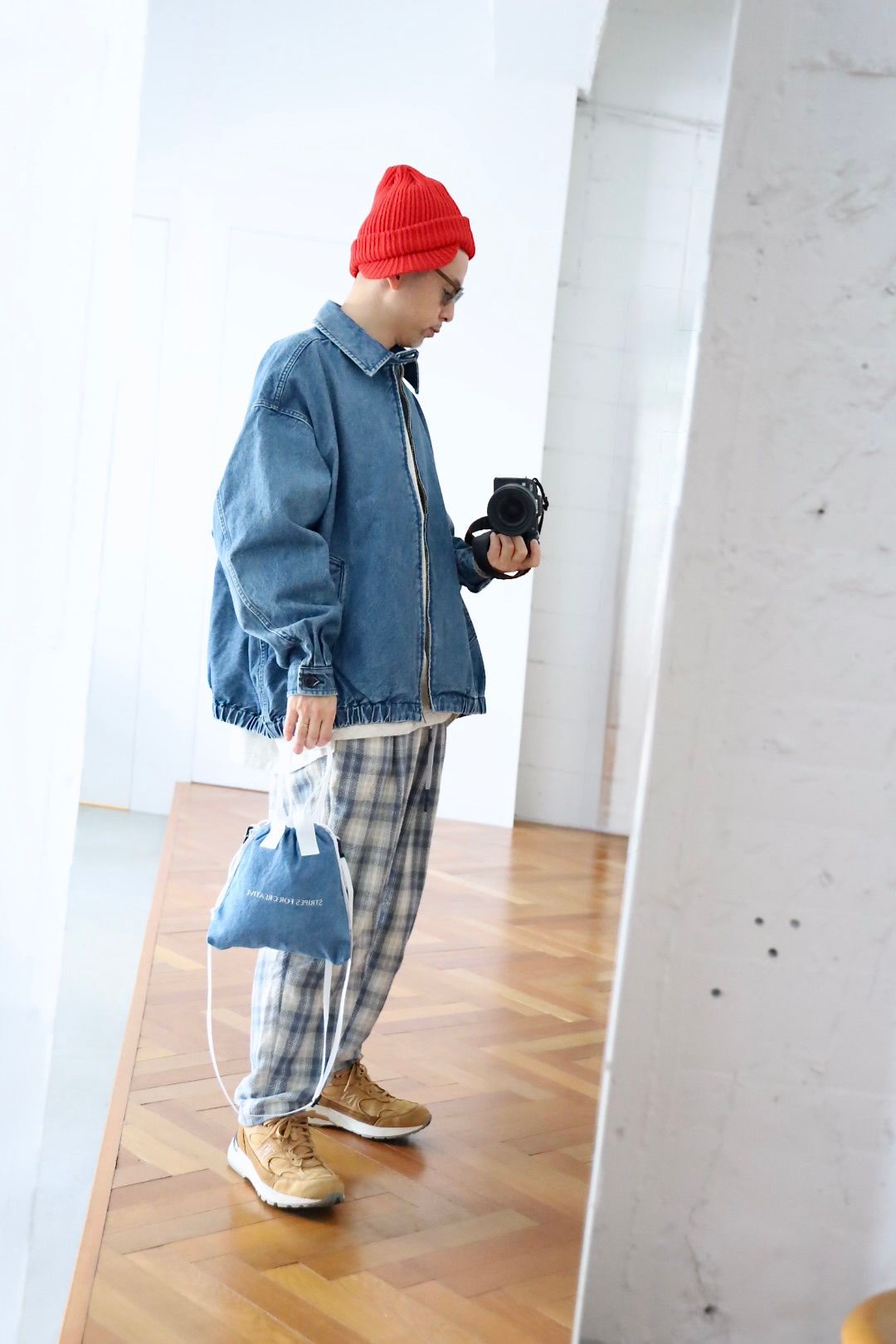 S.F.C 25SS WASHED DENIM JACKETスタイル